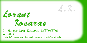 lorant kosaras business card